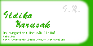 ildiko marusak business card
